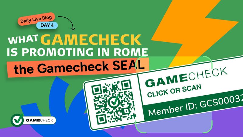 O que a Gamecheck está promovendo em Roma: o selo Gamecheck SEAL.